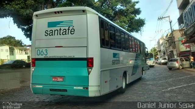 Santa Fé Transportes 063 na cidade de Itabirito, Minas Gerais, Brasil, por Daniel Junior Sena. ID da foto: 4196423.