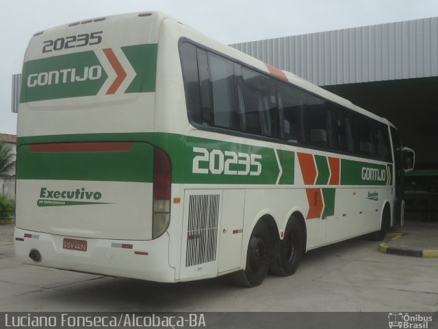 Empresa Gontijo de Transportes 20235 na cidade de Alcobaça, Bahia, Brasil, por Luciano Fonseca. ID da foto: 4162139.