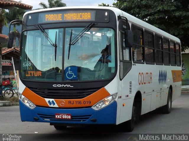 Colitur Transportes Rodoviários RJ 116.019 na cidade de Paraty, Rio de Janeiro, Brasil, por Mateus Machado. Número da foto: #4202291.