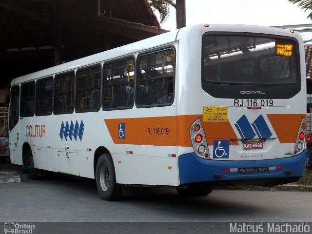 Colitur Transportes Rodoviários RJ 116.019 na cidade de Paraty, Rio de Janeiro, Brasil, por Mateus Machado. Número da foto: #4202289.