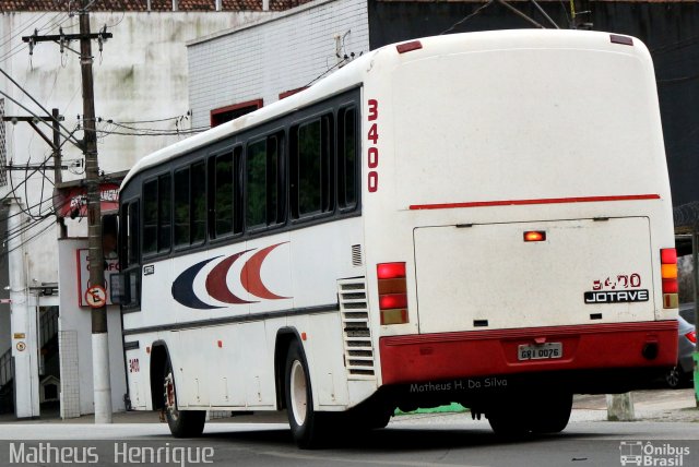 Ônibus Particulares 3400 na cidade de Santos, São Paulo, Brasil, por Matheus Henrique. ID da foto: 4206438.