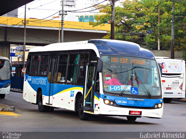 ETURSA - Emp. de Transp. Urbano e Rodoviário de Santo André 04 494 na cidade de Santo André, São Paulo, Brasil, por Gabriel Almeida. ID da foto: 4207621.