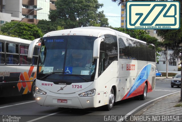 BBTT - Benfica Barueri Transporte e Turismo 1724 na cidade de Sorocaba, São Paulo, Brasil, por EDUARDO - SOROCABUS. ID da foto: 4207880.