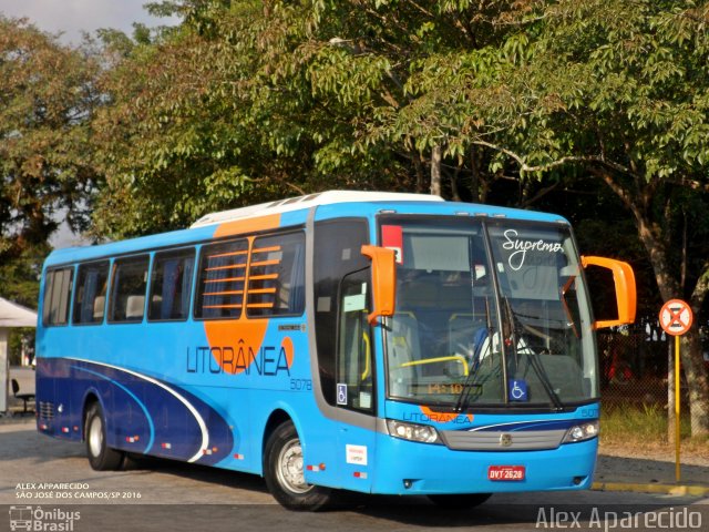 Litorânea Transportes Coletivos 5078 na cidade de São José dos Campos, São Paulo, Brasil, por Alex Aparecido. ID da foto: 4211215.