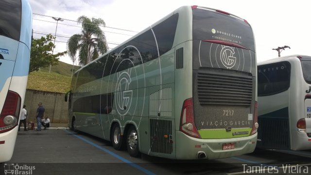 Viação Garcia 7217 na cidade de Aparecida, São Paulo, Brasil, por Tamires Vieira. Número da foto: #4208992.