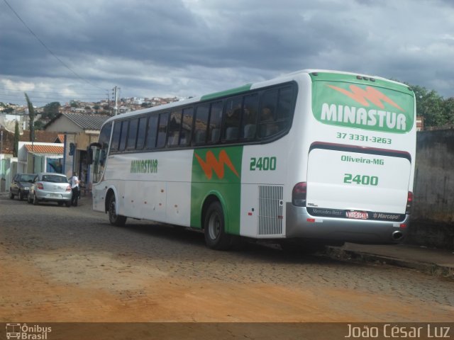 MinasSul - Minastur - Viação Minas Tour 2400 na cidade de Oliveira, Minas Gerais, Brasil, por João César Luz. Número da foto: #4209937.