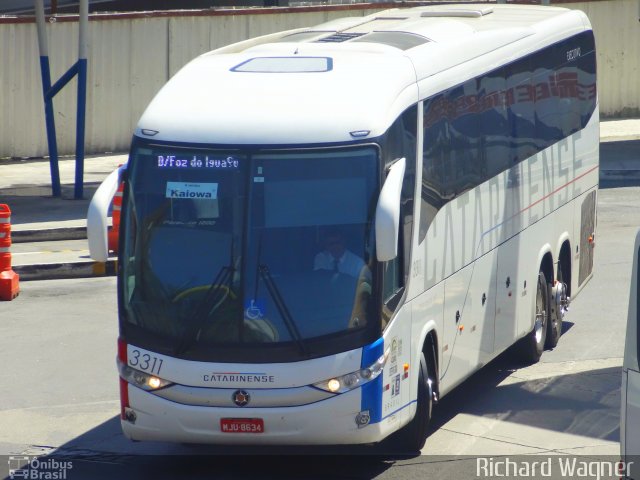 Auto Viação Catarinense 3311 na cidade de Rio de Janeiro, Rio de Janeiro, Brasil, por Richard Wagner. Número da foto: #4213292.