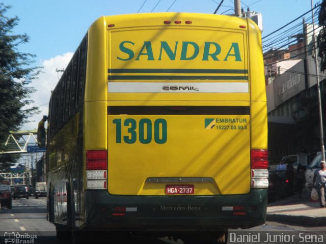 Viação Sandra 1300 na cidade de Belo Horizonte, Minas Gerais, Brasil, por Daniel Junior Sena. Número da foto: #4213569.