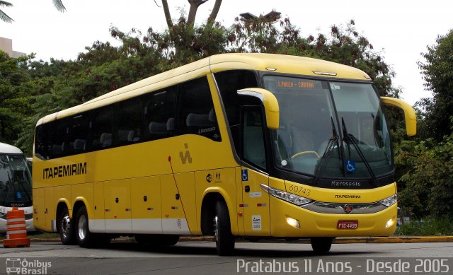 Viação Itapemirim 60743 na cidade de São Paulo, São Paulo, Brasil, por Cristiano Soares da Silva. ID da foto: 4212250.