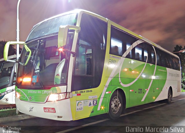 Expresso Princesa dos Campos 5861 na cidade de Curitiba, Paraná, Brasil, por Danilo Marcelo Silva. Número da foto: #4212049.