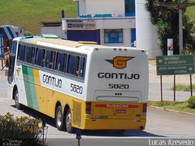 Empresa Gontijo de Transportes 5820 na cidade de João Monlevade, Minas Gerais, Brasil, por Lucas Azevedo. ID da foto: 4213706.