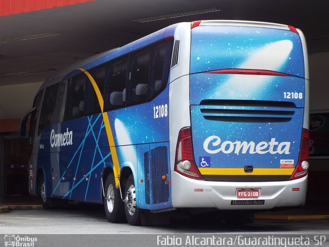 Viação Cometa 12108 na cidade de Guaratinguetá, São Paulo, Brasil, por Fabio Alcantara. ID da foto: 4214875.