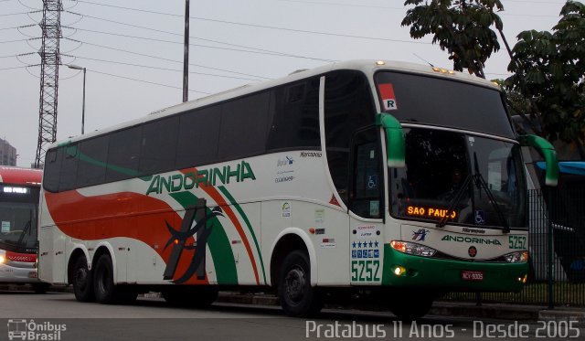Empresa de Transportes Andorinha 5252 na cidade de São Paulo, São Paulo, Brasil, por Cristiano Soares da Silva. Número da foto: #4215092.