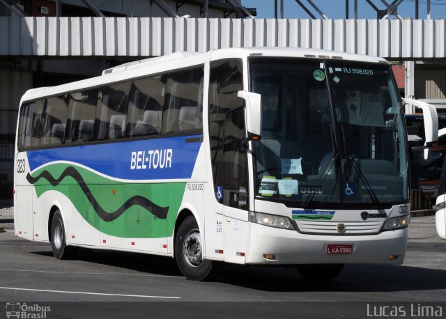 Bel-Tour Transportes e Turismo 323 na cidade de Rio de Janeiro, Rio de Janeiro, Brasil, por Lucas Lima. Número da foto: #4215760.