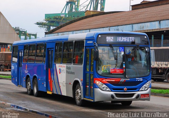 Viação Piracicabana 7319 na cidade de Santos, São Paulo, Brasil, por Ricardo Luiz. ID da foto: 4216202.