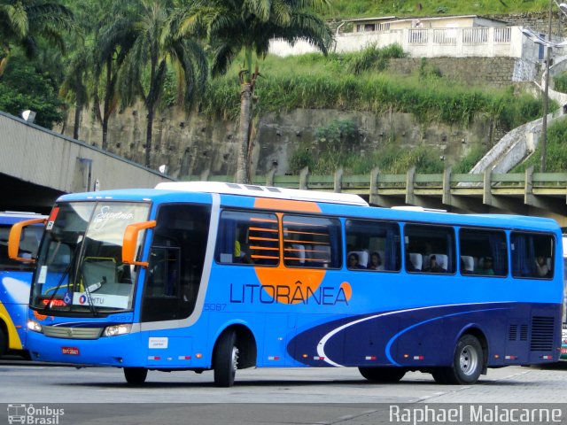 Litorânea Transportes Coletivos 5087 na cidade de Santos, São Paulo, Brasil, por Raphael Malacarne. ID da foto: 4217530.