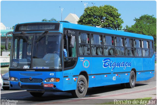 Biguaçu Transportes Coletivos Administração e Participação 413 na cidade de Florianópolis, Santa Catarina, Brasil, por Renato de Aguiar. Número da foto: #4217766.