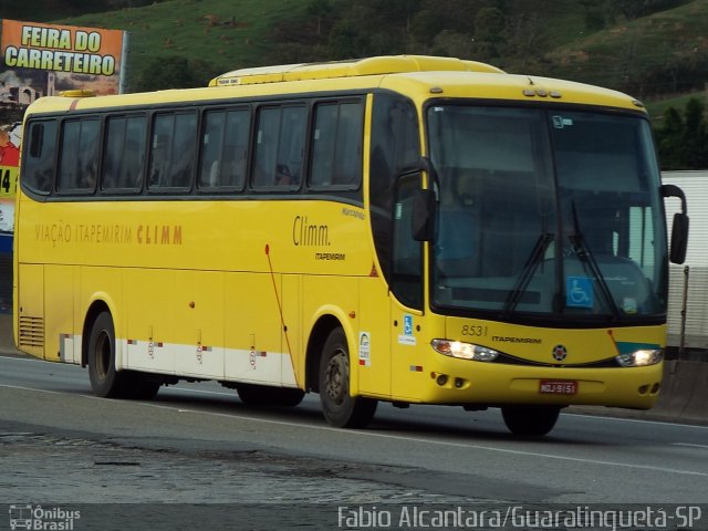 Viação Itapemirim 8531 na cidade de Aparecida, São Paulo, Brasil, por Fabio Alcantara. Número da foto: #4220268.