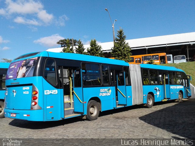 VCG - Viação Campos Gerais 1349 na cidade de Ponta Grossa, Paraná, Brasil, por Lucas Henrique Mendes. Número da foto: #4218465.