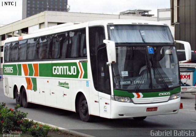 Empresa Gontijo de Transportes 21005 na cidade de Rio de Janeiro, Rio de Janeiro, Brasil, por Gabriel Batista. ID da foto: 4220035.