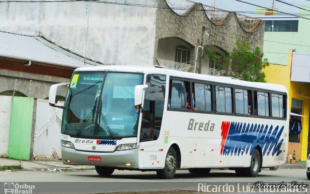 Breda Transportes e Serviços 1799 na cidade de Aparecida, São Paulo, Brasil, por Ricardo Luiz. Número da foto: #4220345.