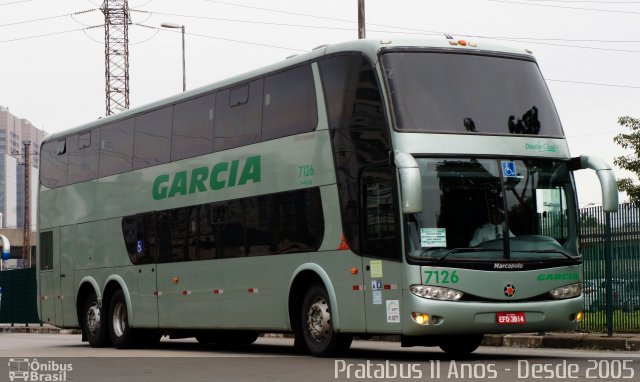 Viação Garcia 7126 na cidade de São Paulo, São Paulo, Brasil, por Cristiano Soares da Silva. Número da foto: #4219075.