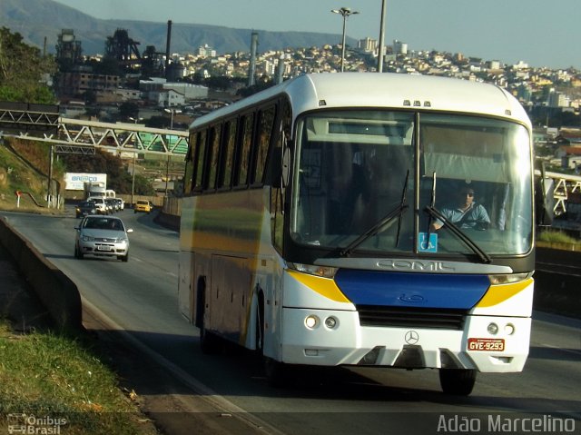 Ônibus Particulares 9293 na cidade de Belo Horizonte, Minas Gerais, Brasil, por Adão Raimundo Marcelino. ID da foto: 4221771.