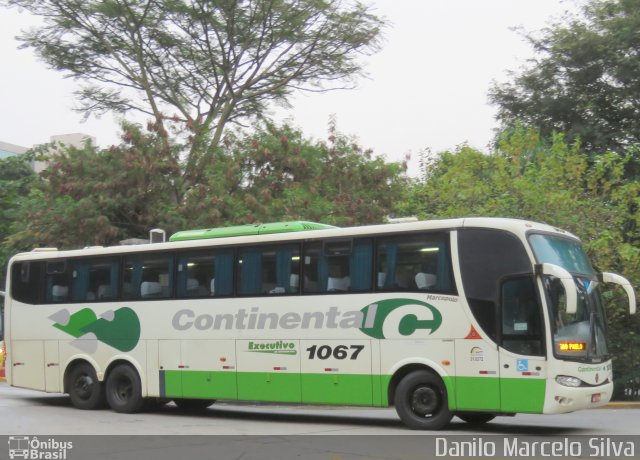 Viação Continental de Transportes 1067 na cidade de São Paulo, São Paulo, Brasil, por Danilo Marcelo Silva. Número da foto: #4221995.
