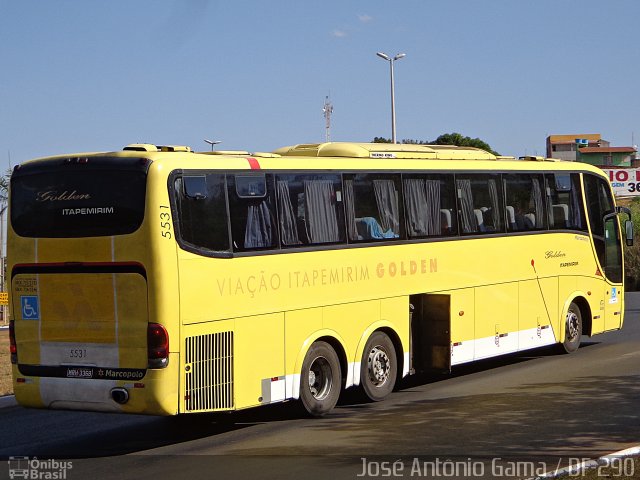 Viação Itapemirim 5531 na cidade de Gama, Distrito Federal, Brasil, por José Antônio Gama. ID da foto: 4221611.