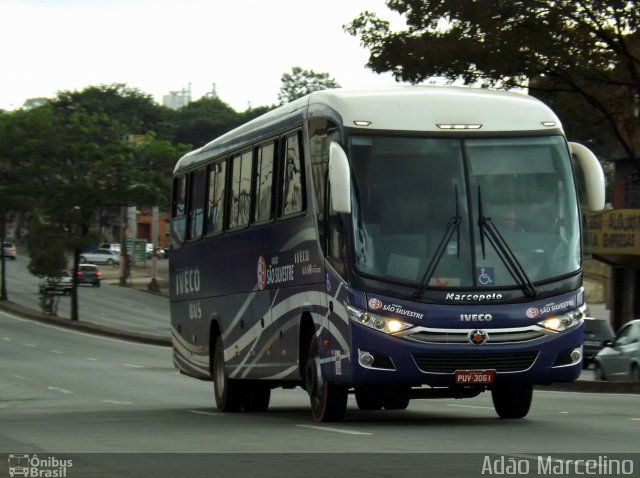 Viação São Silvestre 3061 na cidade de Belo Horizonte, Minas Gerais, Brasil, por Adão Raimundo Marcelino. Número da foto: #4221734.
