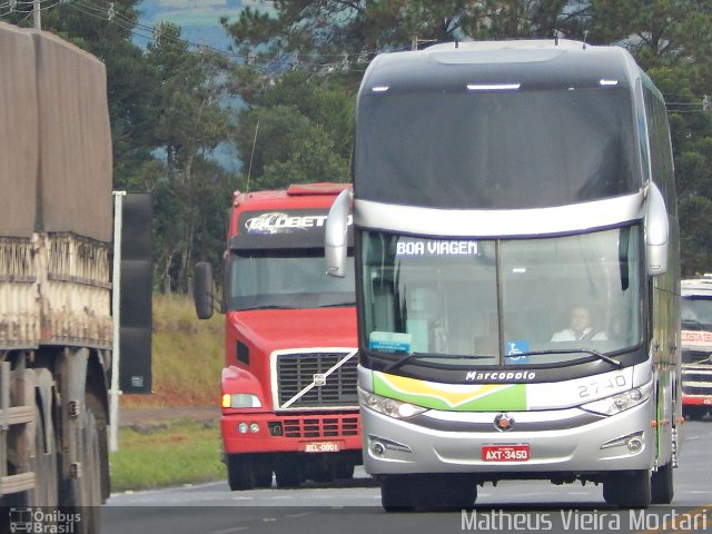 Brasil Sul Linhas Rodoviárias 2740 na cidade de Ponta Grossa, Paraná, Brasil, por Matheus Vieira Mortari. ID da foto: 4220671.