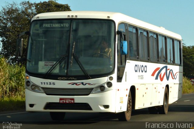 AVOA - Auto Viação Ourinhos Assis 11135 na cidade de Tarumã, São Paulo, Brasil, por Francisco Ivano. Número da foto: #4221115.