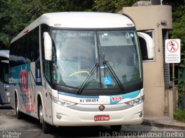 Auto Viação 1001 RJ 108.624 na cidade de São Paulo, São Paulo, Brasil, por Luis Philippe Cardoso Coelho. Número da foto: #4164255.