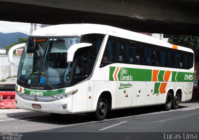 Cia. São Geraldo de Viação 21415 na cidade de Rio de Janeiro, Rio de Janeiro, Brasil, por Lucas Lima. ID da foto: 4166134.