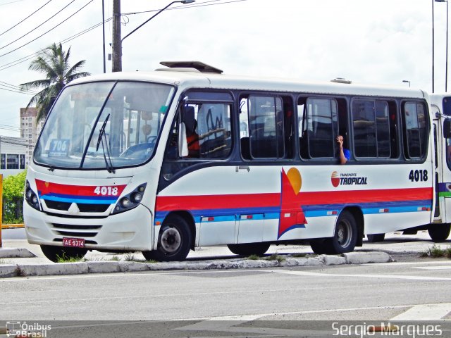 Transporte Tropical 4018 na cidade de Aracaju, Sergipe, Brasil, por Sergio Marques . ID da foto: 4224236.