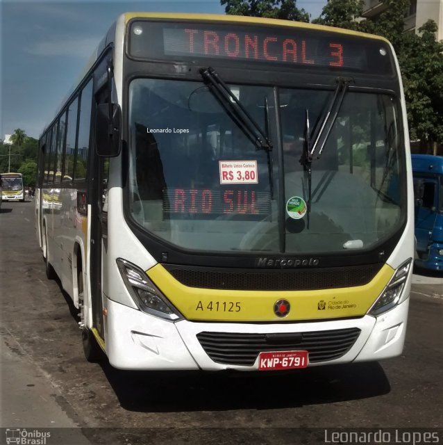 Real Auto Ônibus A41125 na cidade de Rio de Janeiro, Rio de Janeiro, Brasil, por Leonardo Lopes. Número da foto: #4224069.
