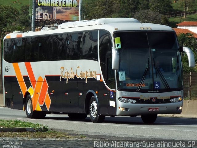 Rápido Campinas 624 na cidade de Aparecida, São Paulo, Brasil, por Fabio Alcantara. Número da foto: #4224705.