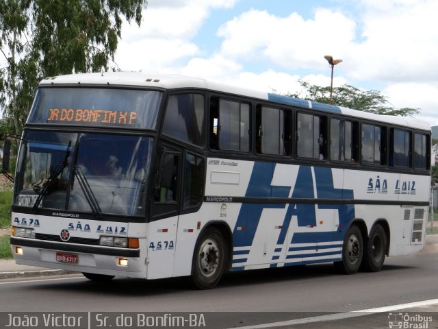 Empresa de Transportes São Luiz 4570 na cidade de Senhor do Bonfim, Bahia, Brasil, por João Victor. ID da foto: 4224706.