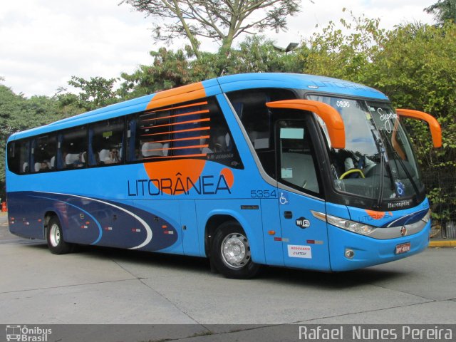 Litorânea Transportes Coletivos 5354 na cidade de São Paulo, São Paulo, Brasil, por Rafael Nunes Pereira. ID da foto: 4227895.