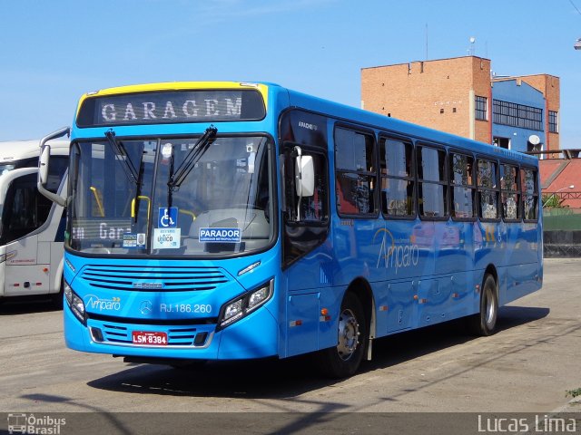 Viação Nossa Senhora do Amparo RJ 186.260 na cidade de Niterói, Rio de Janeiro, Brasil, por Lucas Lima. ID da foto: 4226214.