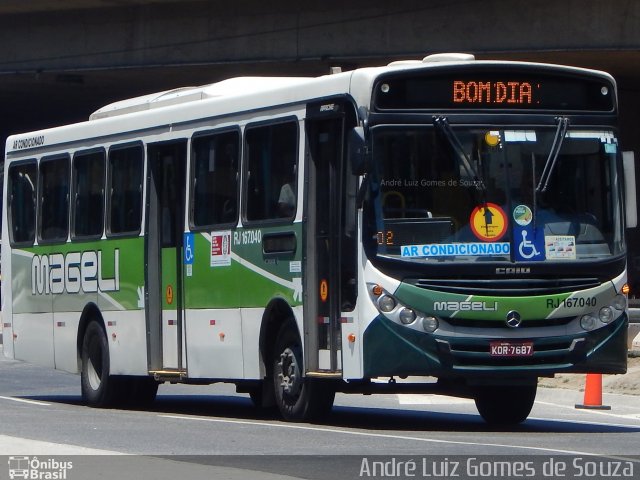 Transportes Mageli RJ 167.040 na cidade de Rio de Janeiro, Rio de Janeiro, Brasil, por André Luiz Gomes de Souza. ID da foto: 4227745.