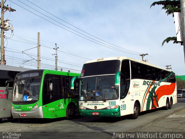 Empresa de Transportes Andorinha 5159 na cidade de São Paulo, São Paulo, Brasil, por Andrew Campos. ID da foto: 4226819.