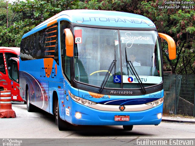 Litorânea Transportes Coletivos 5362 na cidade de São Paulo, São Paulo, Brasil, por Guilherme Estevan. Número da foto: #4226349.