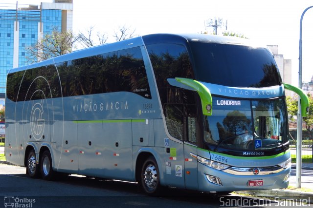 Viação Garcia 16894 na cidade de Curitiba, Paraná, Brasil, por Sanderson Samuel. Número da foto: #4168218.