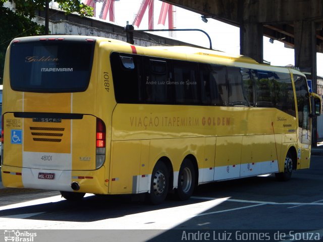 Viação Itapemirim 48101 na cidade de Rio de Janeiro, Rio de Janeiro, Brasil, por André Luiz Gomes de Souza. ID da foto: 4172760.