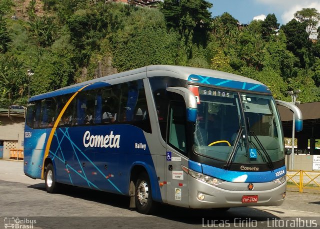 Viação Cometa 12324 na cidade de Santos, São Paulo, Brasil, por Lucas Cirilo. ID da foto: 4172865.