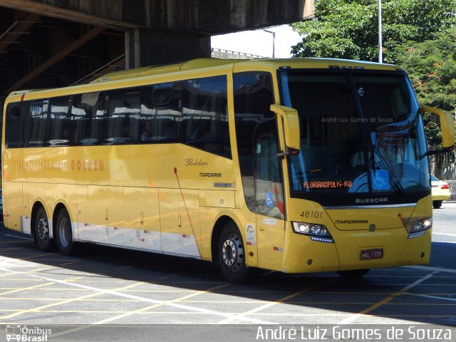 Viação Itapemirim 48101 na cidade de Rio de Janeiro, Rio de Janeiro, Brasil, por André Luiz Gomes de Souza. ID da foto: 4172752.