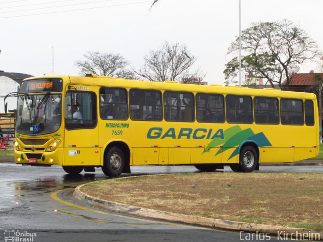 Viação Garcia 7659 na cidade de Londrina, Paraná, Brasil, por Carlos Kircheim. ID da foto: 4171694.