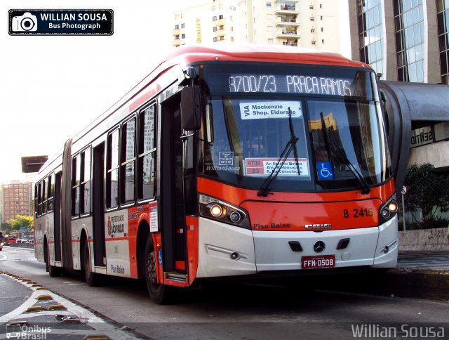 Viação Gato Preto 8 2415 na cidade de São Paulo, São Paulo, Brasil, por Willian Sousa. ID da foto: 4172514.