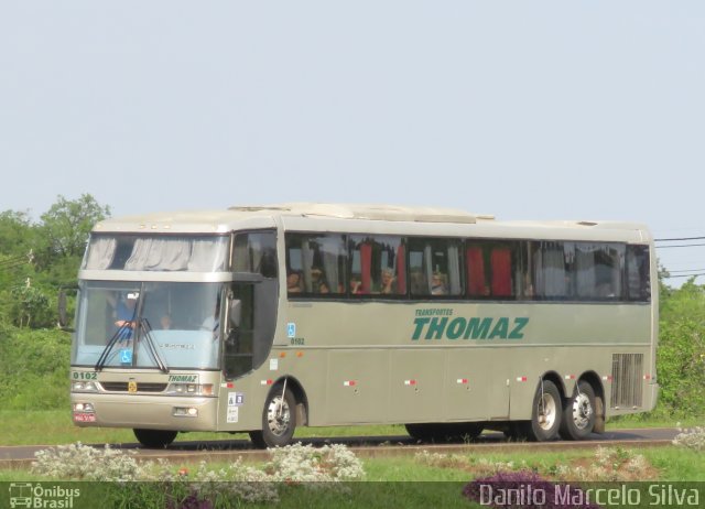 Transportes Thomaz 0102 na cidade de Foz do Iguaçu, Paraná, Brasil, por Danilo Marcelo Silva. Número da foto: #4172517.
